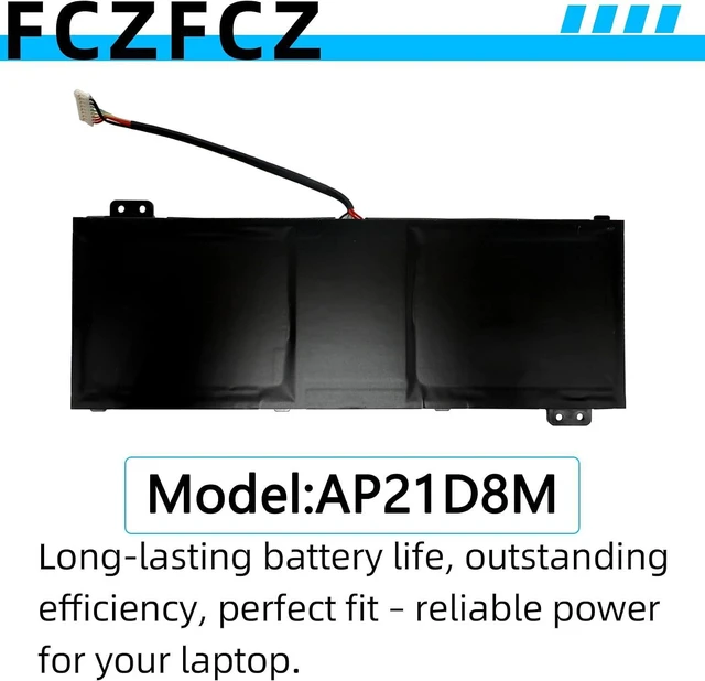 Alt view image 6 of 7 - AP21D8M Battery 55.03Wh 3733mAh Replacement for Acer Nitro 5 AN515-46 5-AN515-46-R56G 5-AN515-46-R1A1 5-AN515-46-R74X 5-AN515-46-R52P / AN515-47 AN515-58/16 AN16-51 Series KT.0040G.015 15.4V