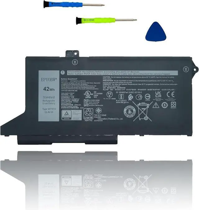 Main image of WY9DX Laptop Battery 42Wh 3500mAh 11.4V WY9DX RJ40G 005R42