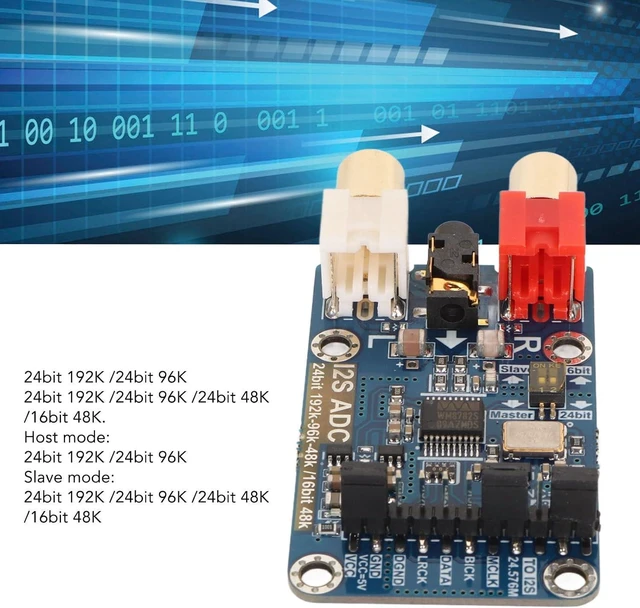 Alt view image 4 of 7 - I2S ADC Audio Capture Card Module, Support Host Slave Mode with 6dB Amplification for 24bit 192k/96k/48k Audio Conversion, Plug and Play for Audio Enthusiasts