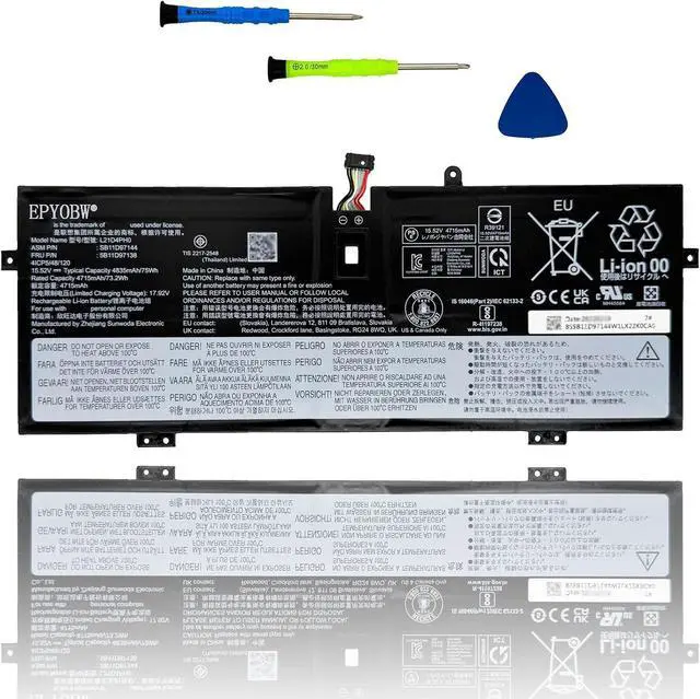 Main image of L21D4PH0 Laptop Battery 75Wh 4835mAh 4-Cell 15.52V Compatible with Lenovo IdeaPad Yoga 9-14IAP7 82LU / Yoga 9-14IRP8 83B1 Series L21B4PH0 L21C4PH0 SB11D97144 5B11D97138 SB11D97145 SB11D97143