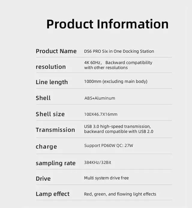 Alt view image 6 of 7 - USB C Adapter 6 in 1 Multifunction HDTV 3.5mm 3xUSB3.0 Data Transfer for Desktop Keyboard Accessories Multiport USB C Dock