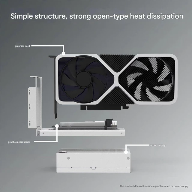 Alt view image 6 of 7 - PCIE 5.0 GPU External Graphics Card Dock Laptop Docking Station 8611 Low Latency Connection GPU Dock for Gaming Handhelds