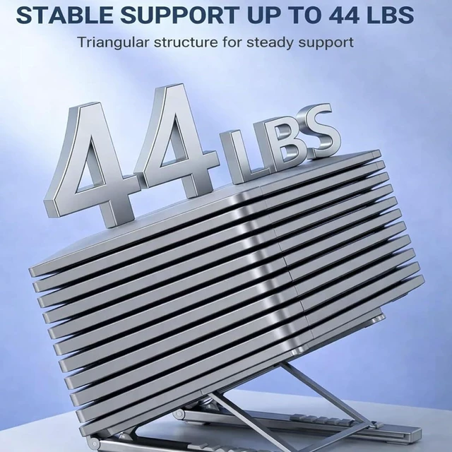 Alt view image 4 of 7 - 8 in 1 USB C Laptop Stand with Docking Station, Foldable Laptop Docking Stand with 4K HDMI, 100W PD & 5 USB Ports, Portable Multiport Computer Riser Hub for 10-17" Mac and PC (1PC)