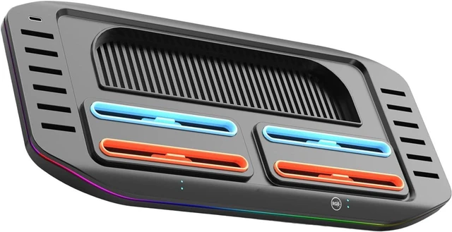 Alt view image 7 of 7 - Fast Charging Dock Station with USB Cable for NS2. Includes Space Saving Design Dock with Current Protection and Game Card Storage