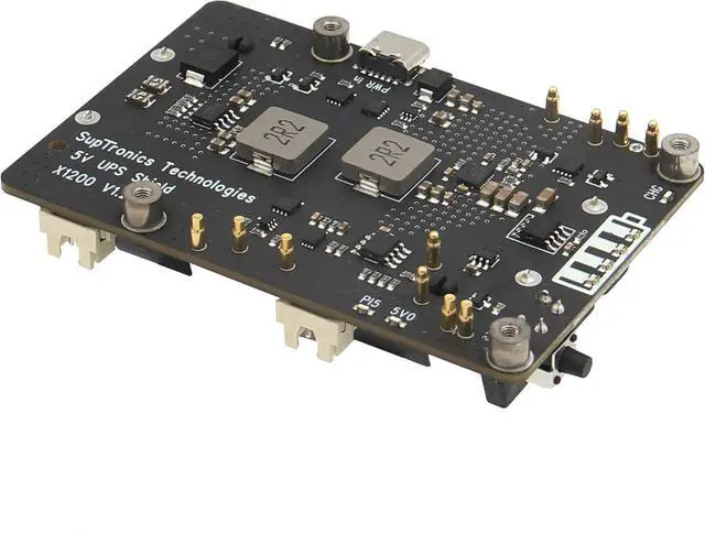 Alt view image 2 of 7 - Geekworm X1200 5V UPS HAT Shield for Raspberry Pi 5|Max 5.1V 5A Output|Auto Power On|Safe Shutdown|Power Loss Detection Function