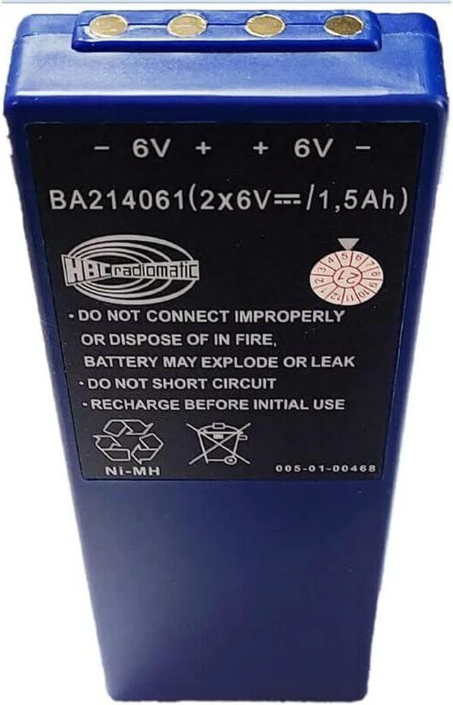 Alt view image 2 of 3 - BA214061 Battery 6V HBC Radiomatic BA214061 Battery for FUB10AA MN471560 Battery