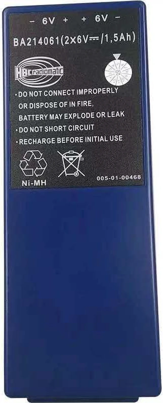 Alt view image 3 of 3 - BA214061 Battery 6V HBC Radiomatic BA214061 Battery for FUB10AA MN471560 Battery