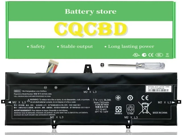Main image of CQCQ BM04XL Battery for HP Elitebook X360 1030 G3 G4 Series Notebook HSTNN-UB7L L02031-2C1 L02031-541 L02475-855 L02478-855 (7.7V 56.2Wh/7300mAh)