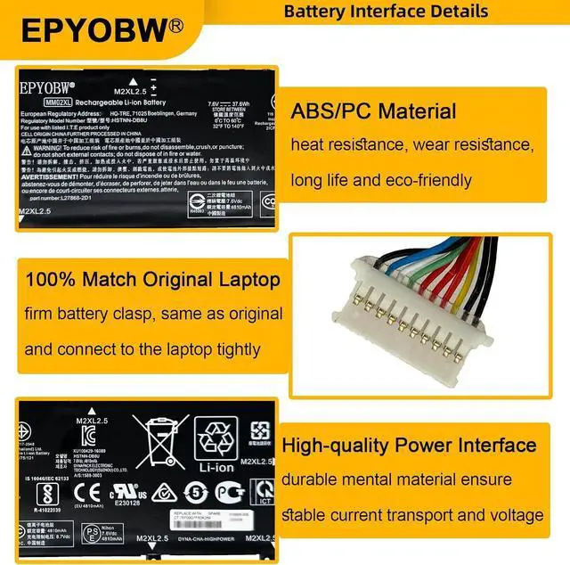 Alt view image 4 of 6 - MM02XL Array Battery 37.6Wh MM02037XL L28076-005 L27868-2D1