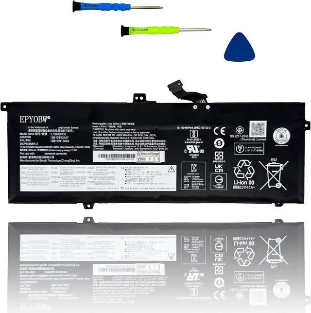 Main image of L18M6PD2 Laptop Battery 48Wh Compatible with Lenovo ThinkPad X390 X395 X13 Series L18M6PD1 L18C6PD1 L18D6PD1 SB10T83167 5B10W13924 SB10K97656 SB10W51941 5B10W51842 SB10T83166 5B10W13923