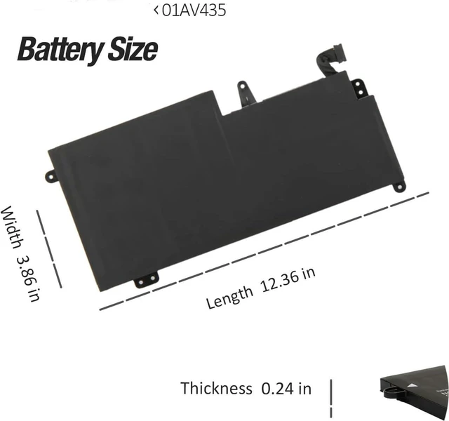 Alt view image 6 of 6 - 11.25V 42Wh 01AV435 01AV436 01AV437 01AV400 01AV401 01AV402 SB10K97592 SB10K97593 Compatible for Lenovo ThinkPad 13 Chromebook/ThinkPad 13 1st 2nd Gen/ThinkPad S2 Gen1 Gen2 Series