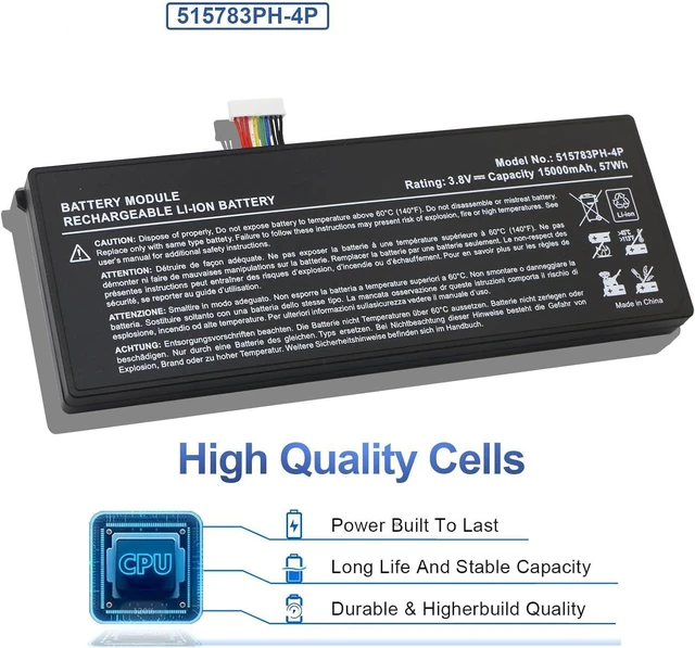 Alt view image 4 of 7 - 57Wh 515783PH-4P Compatible for AUTEL MaxiCOM MS919 MK908 MK908P MaxiSys Pro Elite Auro OtoSys IM600 Series 3.8V 15000mAh
