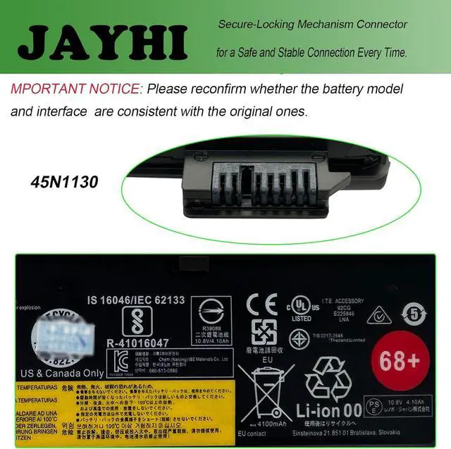 Alt view image 4 of 7 - JAYHI 45N1130 48Wh Laptop Battery 45N1728 45N1767 45N1777 45N1134 45N1734