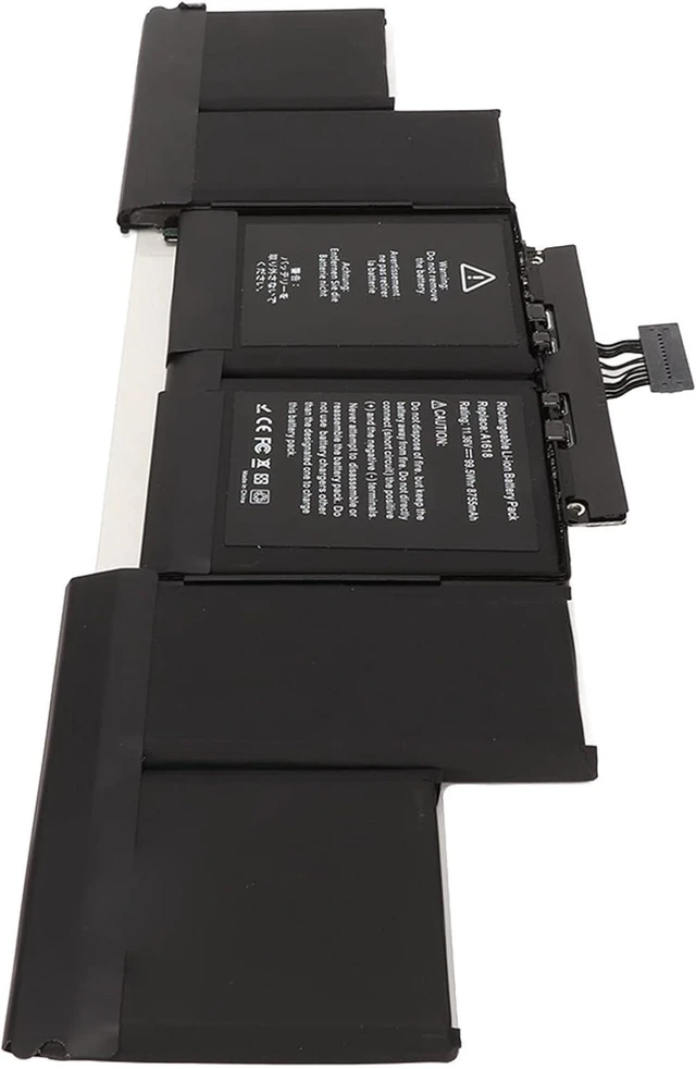 Main image of Laptop Battery Replacement 8755mAh High Capacity A1618 Chip Compatible with Pro 15 Inch A1398 Mid 2012 Early 2013 Running OS X