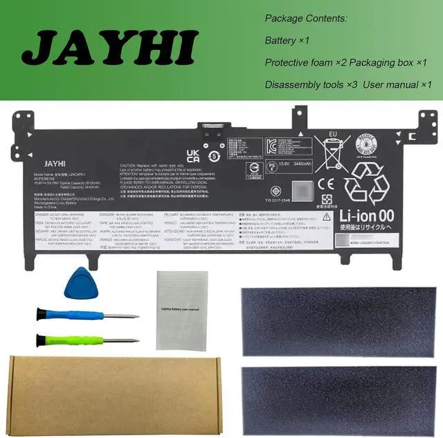 Alt view image 7 of 7 - JAYHI L24C4PK1 54.7Wh 3440mAh Laptop Battery L24M4PK4 L24D4PK4 15.6V 4-Cell