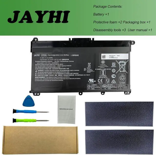 Alt view image 6 of 6 - JAYHI HT03XL 41.9Wh Laptop Battery HSTNN-DB8R HSTNN-DB8S HSTNN-IB80 11.55V