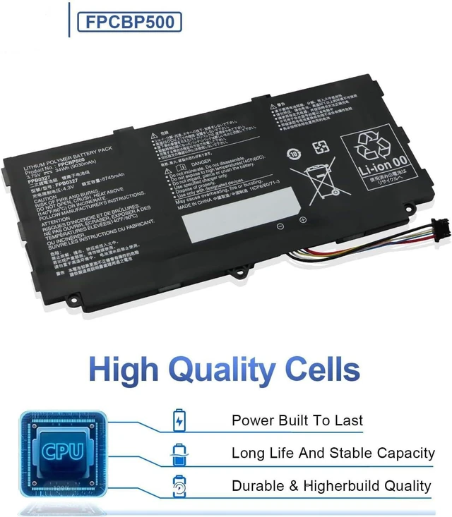Alt view image 5 of 7 - 3.75V 34WH FPB0327 FPCBP500 Compatible for Fujitsu Arrows Tab Q506 Q507 CP695045-01 CP69504501 Series