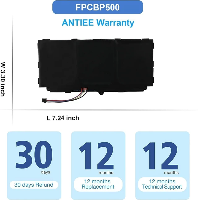 Alt view image 7 of 7 - 3.75V 34WH FPB0327 FPCBP500 Compatible for Fujitsu Arrows Tab Q506 Q507 CP695045-01 CP69504501 Series