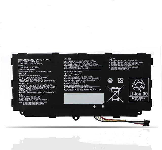 Alt view image 2 of 7 - 3.75V 34WH FPB0327 FPCBP500 Compatible for Fujitsu Arrows Tab Q506 Q507 CP695045-01 CP69504501 Series