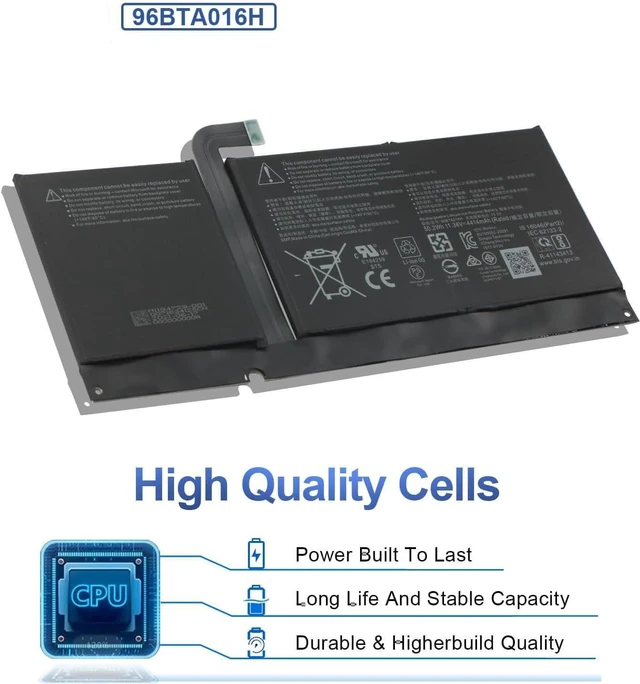 Alt view image 4 of 7 - DYNC01 96BTA016H 96BTA015H Compatible for Microsoft Surface Pro 8 1983 1982 Series (11.38V 50.2Wh)