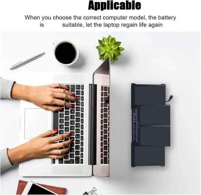 Alt view image 6 of 6 - BeNtli A1375 A1406 A1405 A1377 A1466 A1370 A1369 A1465 Laptop BatteryCompatible for Apple MacBook Air 11 13 Inch(Air-A1465)