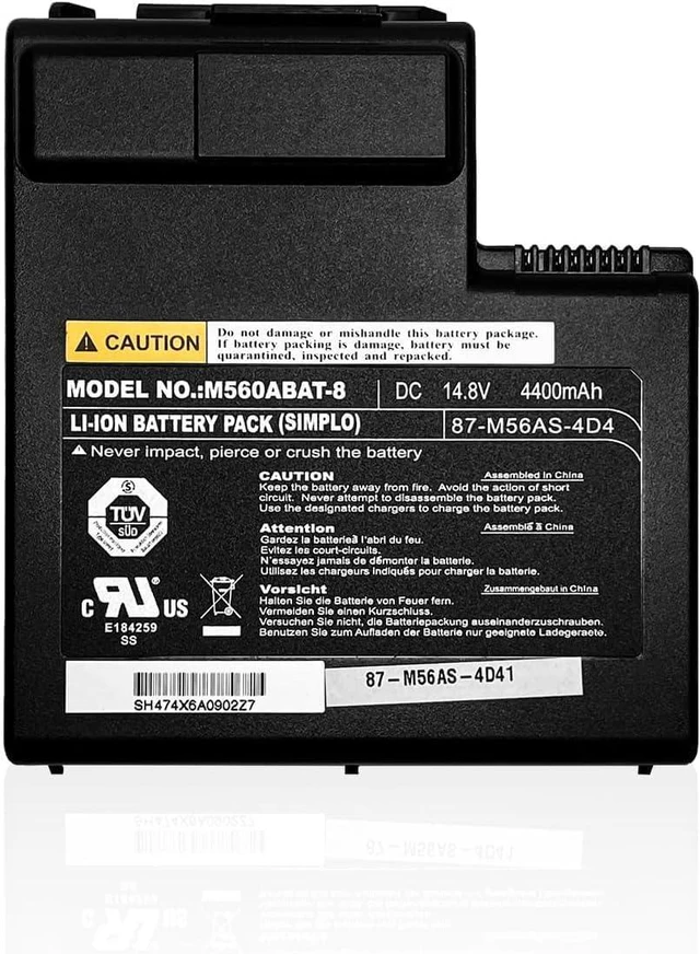 Main image of 87-M56AS-4D4 M560ABAT-8 Compatible with CLEVO M570TU M560(14.8V 4400mAh)