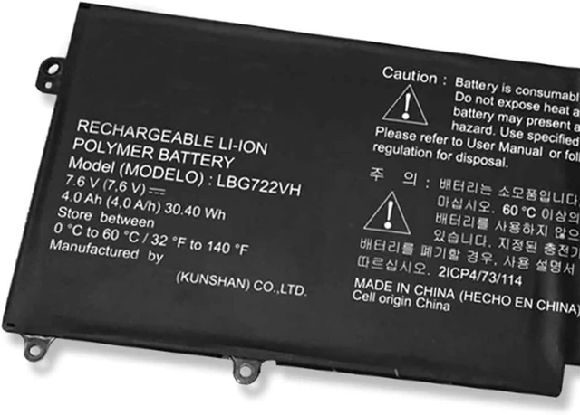 Alt view image 2 of 5 - LBP7221E LBG722VH LBM722YE EAC62718304 Compatible for LG Gram 13Z940 13ZD940 14Z950 14Z950-A 14Z960 15Z960 15Z975 15ZD975 Series(7.6V 30.4Wh 4000mAh)