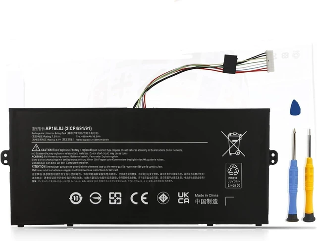 Main image of AP16L8J KT0020G010 2ICP4/91/91 Compatible with Acer Chromebook Spin 311 CP311-3H CP311-3H-K2RJ CP311-2H-C679 Series 11.4V 7.5Wh 4865mAh