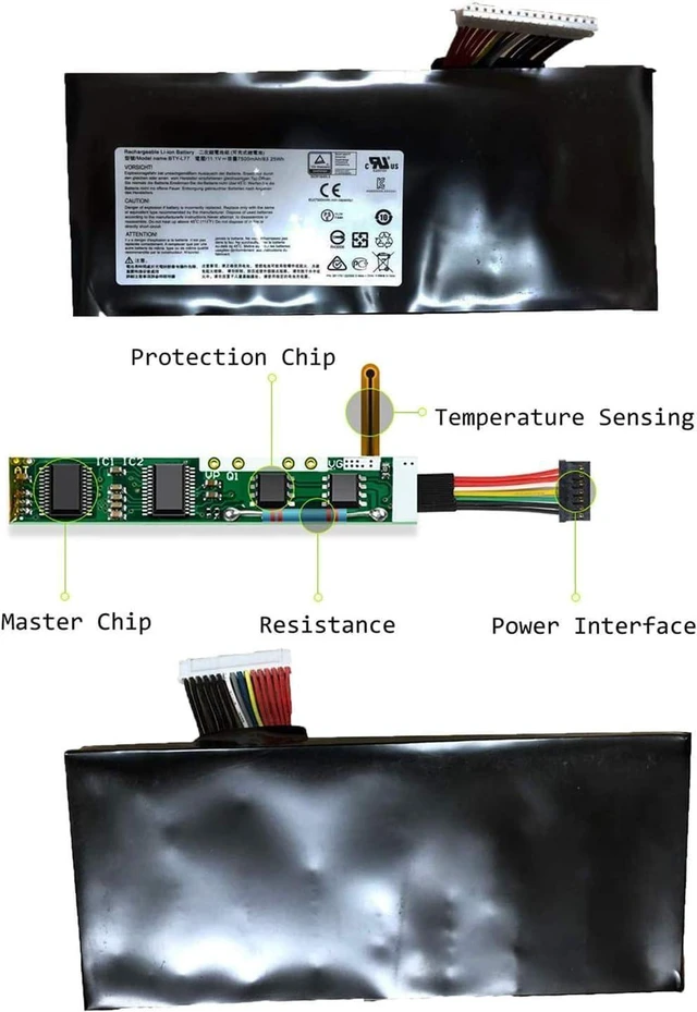 Alt view image 2 of 4 - 11.1V 83.25Wh BTY-L77 WT72 MS-1781 MS-1783 2PE-022CN 2QD-1019XCN 2QD-292XCN Compatible for MSI GT72 2QD GT72S 6QF GT80 2QE Series