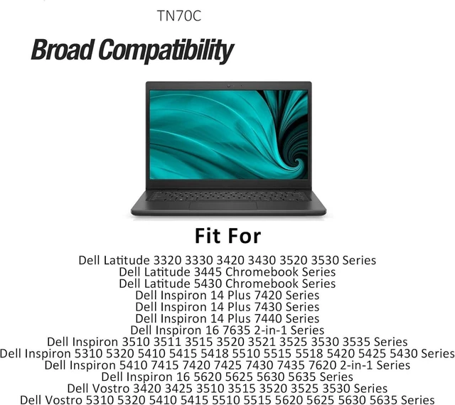 Alt view image 2 of 7 - 64Wh TN70C Batería de Repuesto para computadora portátil Compatible for Dell Latitude 3320 3330 3420 3430 3520 3530 3445 5430 Chromebook Inspiron 14 Plus 7420 7430 7440 3510 3511 3515 3521