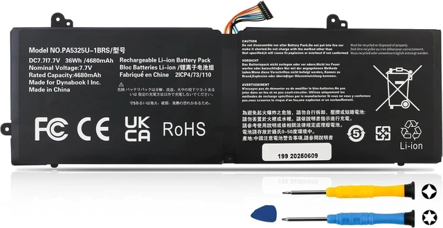 Main image of 7.7V 36Wh PA5325U-1BRS Batería de Repuesto para computadora portátil Compatible for Toshiba Portege Portégé X30T-E 2-in-1 Convertible Notebook Serie X30T-E-13H X30T-E-14K X30T-E-109