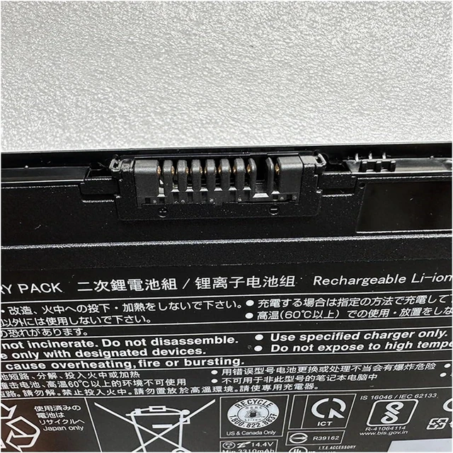 Alt view image 5 of 6 - 50Wh FPB0338S FPCBP531 Laptop Battery - Compatible for Fujitsu LifeBook U747 U748 U757 U758 T937 T938 E548 E558 FPCBP529 FMVNBP247 NBP248 Replacement Battery