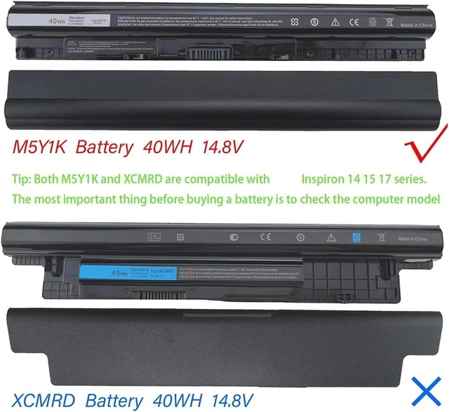 Alt view image 3 of 6 - M5Y1K 14.8V BatteryCompatible for Dellfor Inspiron 15 3000 5000 Series 5559 5558 5555 5758 3567 3551 3552 3558 14 3451 3452 5458 17 5755 5756