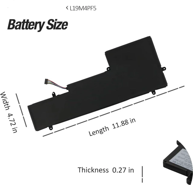 Alt view image 6 of 6 - 15.44V 71Wh L19M4PF5 L19C4PF5 Compatible for Lenovo Yoga Ideapad Slim 7-15IIL05 Slim 7-15ITL05 15.6" Series Type 82AA 82AC 82AD 82AF 82AA0031GE 82AA0014GE