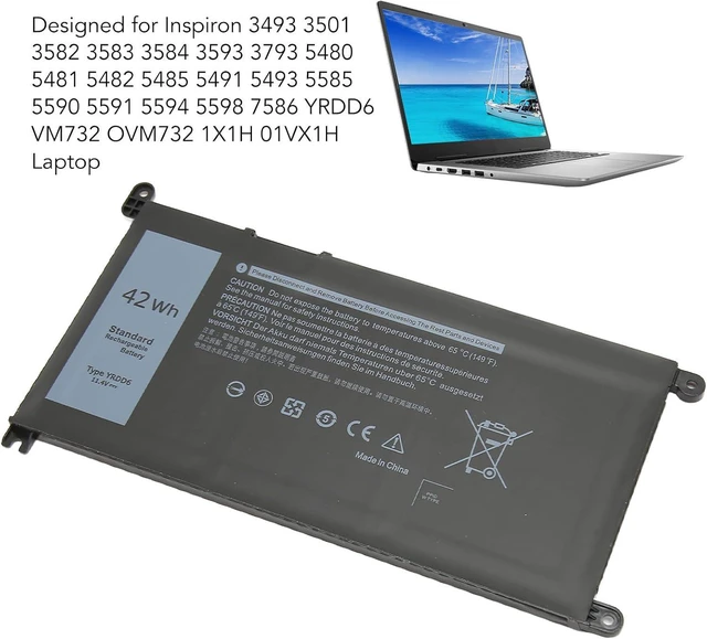 Alt view image 4 of 7 - Cryfokt Laptop Battery 3680mAh High Safety Durable ABS Laptop Battery Replacement for 3493 3501 3582 3793, Easy Installation for Students and Professionals