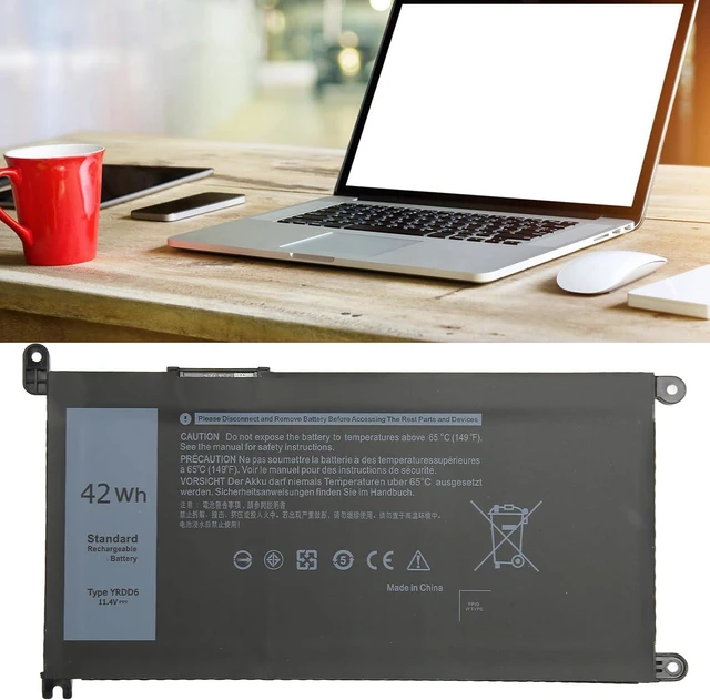 Alt view image 2 of 7 - Cryfokt Laptop Battery 3680mAh High Safety Durable ABS Laptop Battery Replacement for 3493 3501 3582 3793, Easy Installation for Students and Professionals