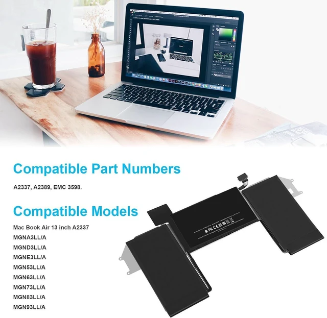 Alt view image 3 of 7 - TREE.NB A2389 A2337 Laptop Battery for MacBook Air 13 Inch (M1, 2020) EMC 3598 MGN53LL/A MGN83LL/A MGN63LL/A MGN93LL/A MGND3LL/A MGN73LL/A MGNA3LL/A MGNE3LL/A 11.4V 55Wh
