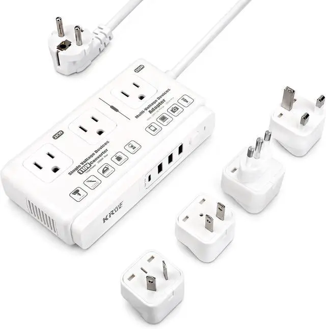 Main image of 220v to 110v Travel Voltage Converter | International Universal Voltage Converter US to Europe Power Transformer, 2000W Electric Step Down Outlet Converter for EU UK