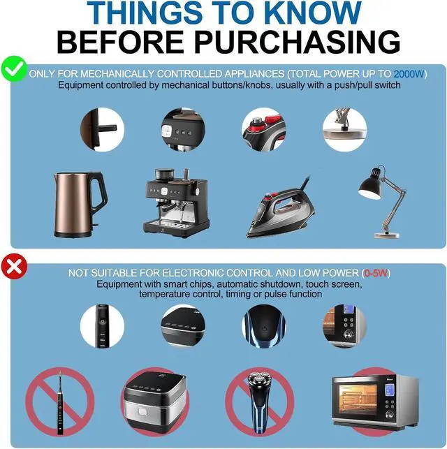 Alt view image 6 of 7 - 220v to 110v Black Voltage Converter Adapter: International US to Europe Travel Power Strip Plug Transformer - 2000W Electric Hair Dryer Black Step Down Outlet Converters for US European EU Italy UK