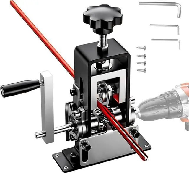 Main image of Manual Wire Stripping Machine Gauge Wire 0.06-1 inches,Scrapping Copper Wire Peeler Machine,Drill Powered Hand Crank Wire Stripper Tool for Scrap Copper Recycling