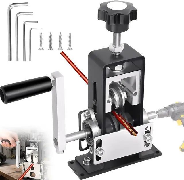Main image of Manual Wire Stripper, 0.04"-1" Copper Stripper, Hand Crank & Drill Powered | Portable Aluminum Alloy Wire Peeling Tool, Suitable for Scrap Copper Recycling & Daily DIY Wire Stripping Jobs