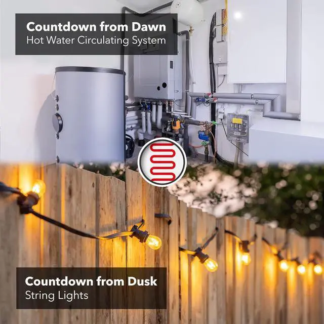 Alt view image 7 of 7 - BN-LINK Short Period Repeat Cycle Intermittent Timer, Interval Timer - Day, Night, or 24 Hour Operation, Photocell Light Sensor Dusk to Dawn for Hydroponics Aquaponics Aeroponics
