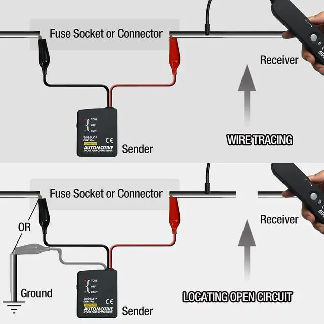 Alt view image 2 of 7 - allsun em415Pro Circuit Break Short Auto Finder Cable Wire Breaker Tracker DC Under 42V,12V Battery Diagnostics Wire Tracking