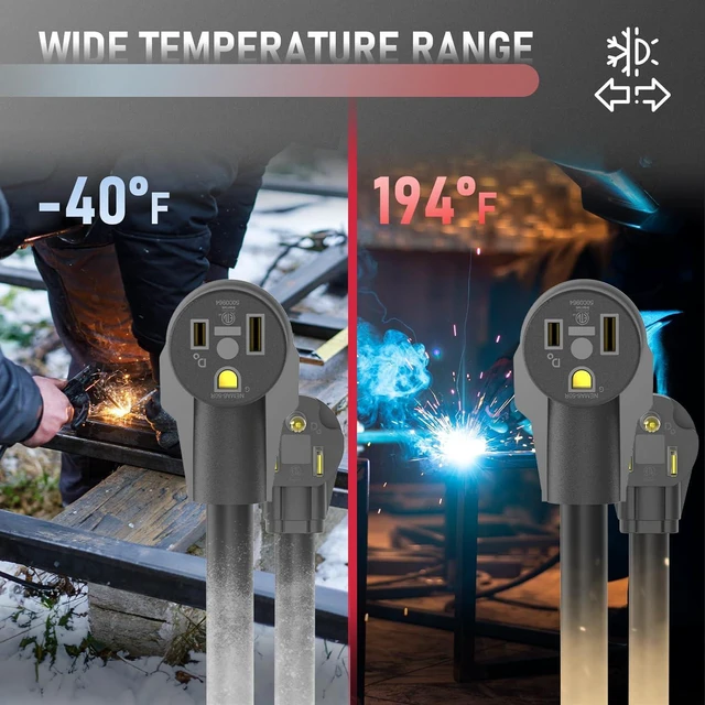 Alt view image 6 of 7 - YESWELDER 40ft 220 Volt Welder Extension Cord 8 AWG Power Extension for Welding Machines