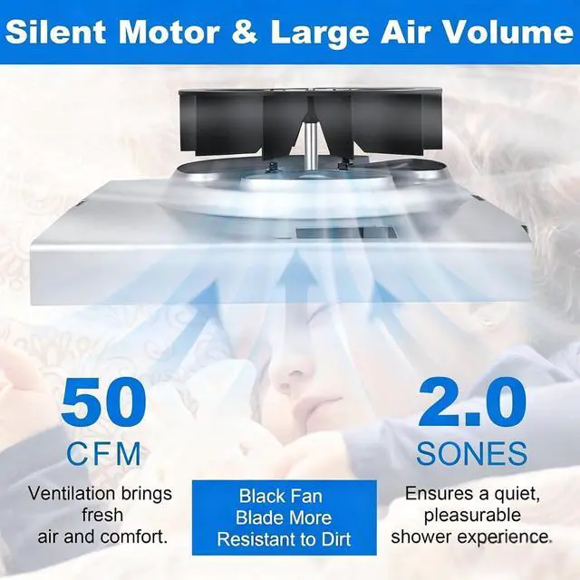 Alt view image 5 of 7 - C350BN B Unit 50CFM Fan Compatible with Nutone 696N(695) B Unit, C-350C2/VC-307C2ND B Unit, C-350/370A-A Units Only, VC305AN, VC305C2N, 690-A, 696NC Bathroom Exhaust Copper Motor Assembly