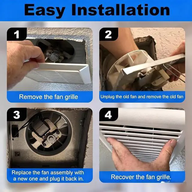 Alt view image 6 of 7 - C350BN B Unit 50CFM Fan Compatible with Nutone 696N(695) B Unit, C-350C2/VC-307C2ND B Unit, C-350/370A-A Units Only, VC305AN, VC305C2N, 690-A, 696NC Bathroom Exhaust Copper Motor Assembly