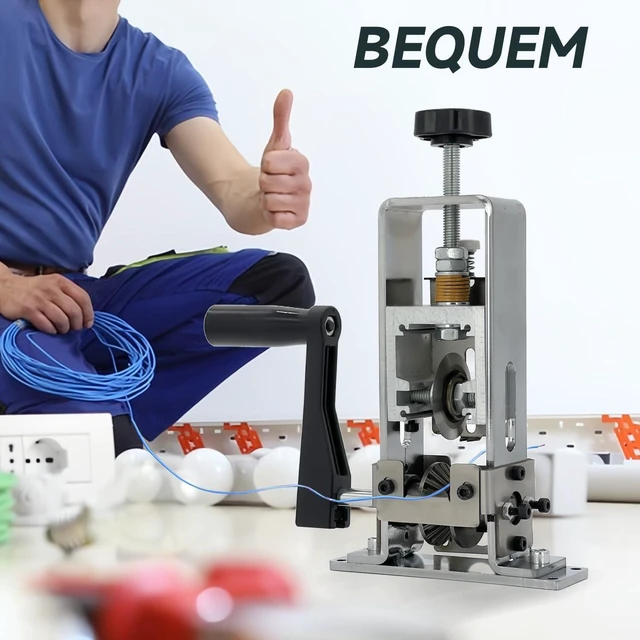 Alt view image 6 of 6 - Wire Stripper 1-25mm Tool Wire Stripper Machine for Hand Crank or Drill Powered Manual Can be Fixed or Removed Cable Stripper for Copper Scrap Recycling?Silver?