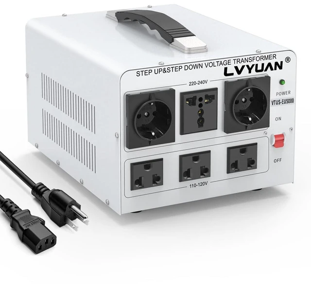Main image of LVYUAN 5000W Step Up Voltage Transformer Power Converter 110V to 220V, Step Down 220V to 110V, 110/120 Volt - 220/240 Volt