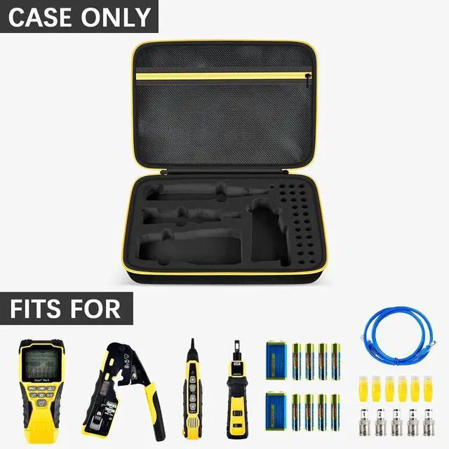 Alt view image 2 of 6 - Case Compatible with Klein Tools VDV501-851 VDV500-123 VDV226-110 VDV427-300. Storage Carrying Travel Holder for Cable Tester for Scout Pro 3/ Tracer Probe/Wire Stripper and Accessories (Box Only)