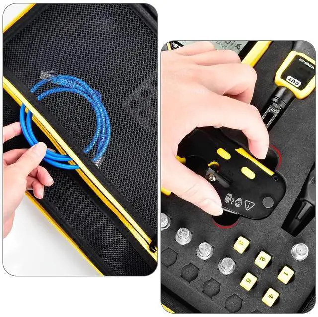 Alt view image 3 of 6 - Case Compatible with Klein Tools VDV501-851 VDV500-123 VDV226-110 VDV427-300. Storage Carrying Travel Holder for Cable Tester for Scout Pro 3/ Tracer Probe/Wire Stripper and Accessories (Box Only)
